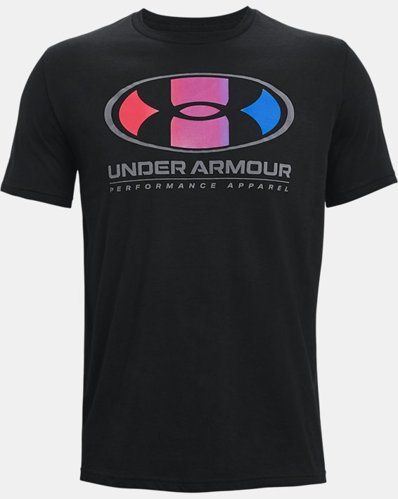男士UA Multi Color Lockertag短袖T恤, Black, pdpMainDesktop image number 4